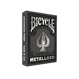 Bicycle Black and Silver Metalluxe Playing Cards β Premium Foil Metalluxe Deckβ Classic Poker Size, Collectible Luxury Design, Great for Game Night, Gifting, and Stocking Stuffer