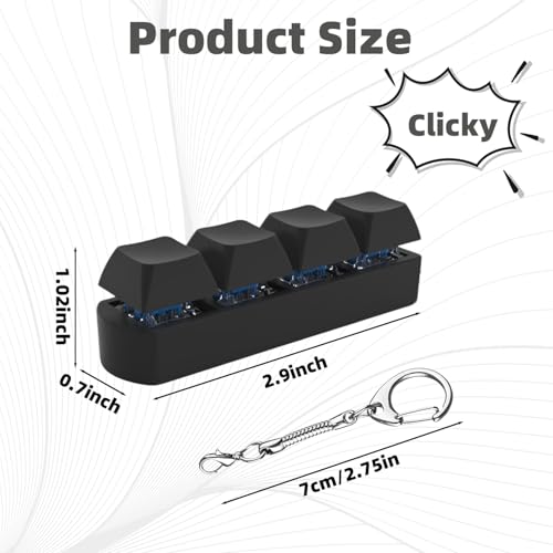 Portable Clicky Keyboard Fidget Toy - 2 Pack for All Ages - Image 2