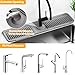 24'' Longer Faucet Mat for Kitchen Sink Splash Guard[7° Slope Fast Self-draining][Snap Lock Fit]Kitchen Sink Faucet Mat Splash Guard Kitchen Sink Area Water Splash Guard Behind Faucet Draining Mat