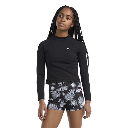 Hurley Girls' Long Sleeve Rash Guard Shirt3