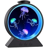 Jellyfish Lamp for Sleep Anxiety Calming Night Light for Bedroom(Black)
