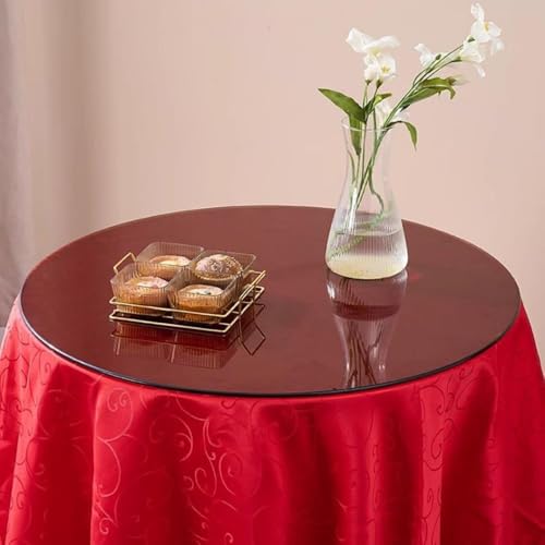 Plateau en verre pour table ronde marron 100cm protégeant des rayures