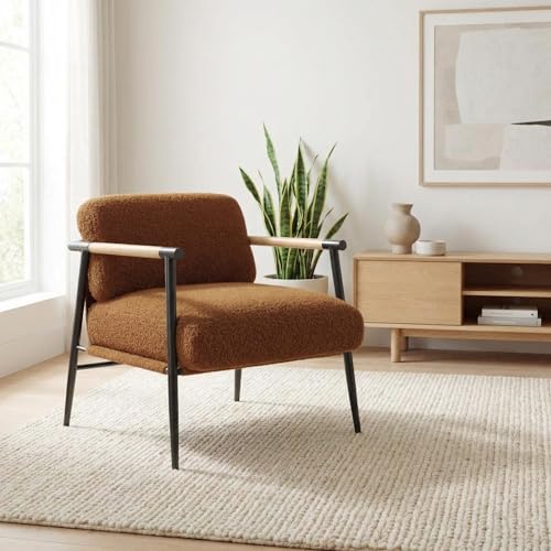 Sillón Plegable Peluche Marrón miniatura 1