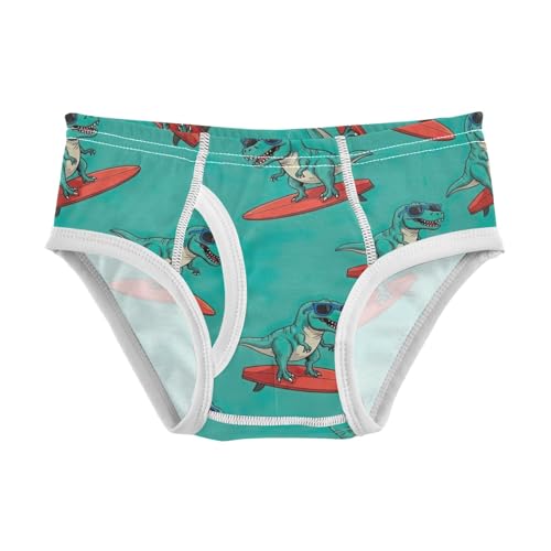 Cute Funny Dinosaurs Green Boy Briefs Cotton Boys' Underwear Printed Breathable Underwear Briefs