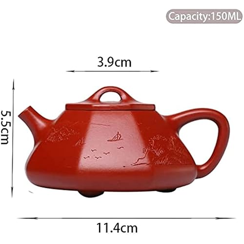 Tetera morada de arcilla mineral: juego de té Kungfu de cerámica octogonal tradicional 8