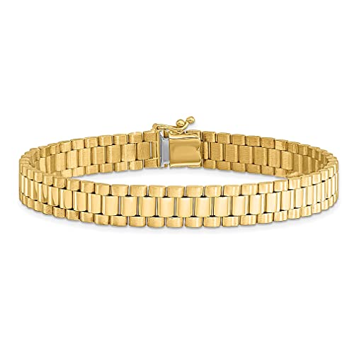 Ice Carats 14K Yellow Gold Mens 8 Inch Link Bracelet H Men Fine Jewelry For Dad Mens Gifts For Him #TOP3