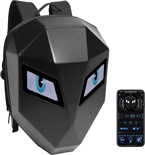 Image of Vagary LED Backpack Laptop Bag Motorcycle Riding Backpack With Hard Shell Travel Bag LED Motorbike Luggage Bags High-Capacity Helmet, Waterproof Backpack Laptop Bag With Programmable Screen
