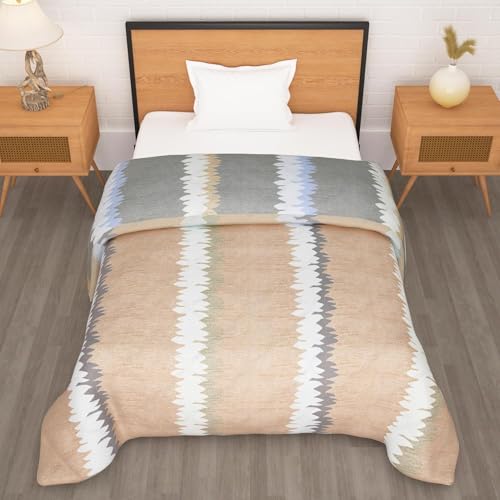 Image of Akshya Reversible AC Comforter Single Bed | 220 GSM Ultra Soft All Season Blanket for Summer & Mild Winter | Lightweight Microfiber Quilt & Dohar