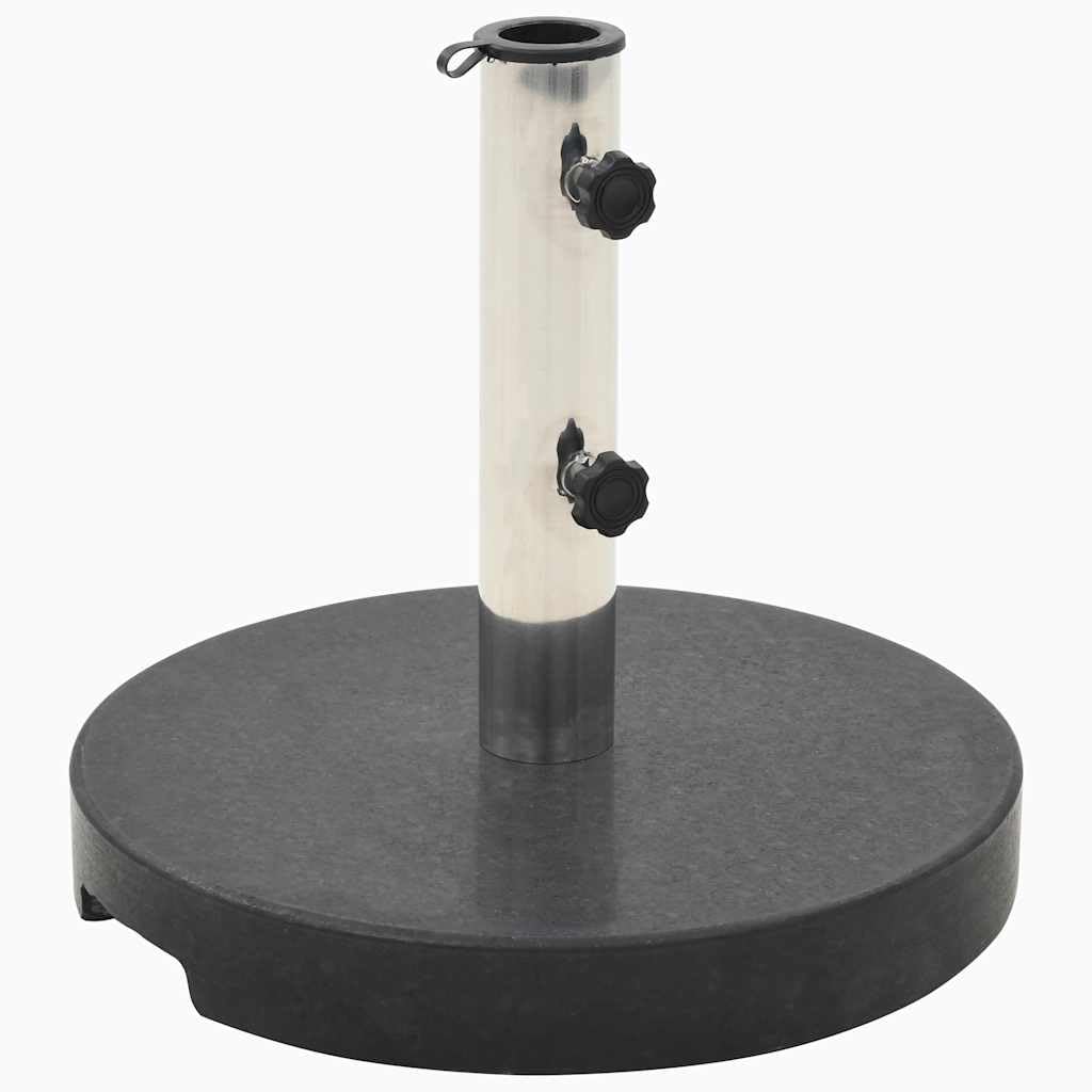 Tomostar Pied de Parasol, Support Socle de Parasol Base de Lestage Granite 20 kg Rond Noir