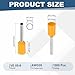 MECCANIXITY 1000Pcs AWG20 Wire Ferrules Crimp Terminal, VE 75-10 Copper Insulated Ferrule Crimping Connectors Kit for Stranded Wire, Electric Power Industrial Control System(Orange)