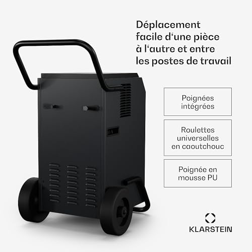 Duradry 50 Déshumidificateur 50 /jour 100 M² Inoxydable Mobile 450 M³h - vue 3