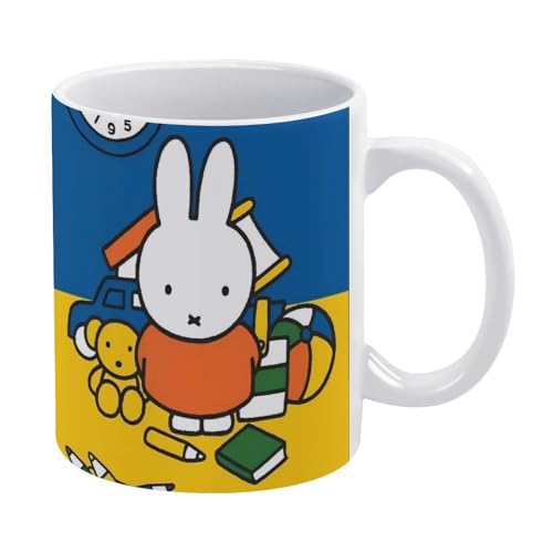 ミッフィー マグカップ 陶器製 耐冷耐熱 コーヒーカップ 330ml お手入れ簡単 アニメ応援グッズ かわいい おしゃれ 朝食カップ 大容量 両面印刷 電子レンジ対応 男女兼用カップ 贈り物