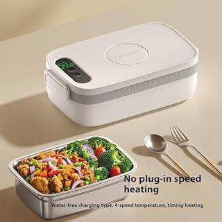 Contenitore elettrico portatile per alimenti Studenti, batteria 14000 mAh, 7 modalità regolabili tipo C, ricarica rapida, scaldavivande