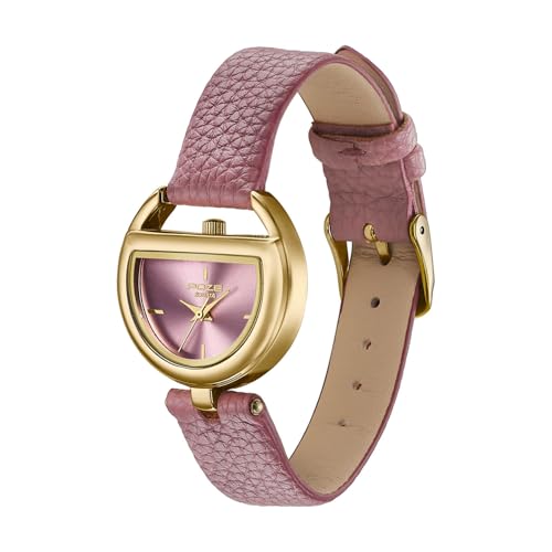 Image of Sonata Poze 8 Quartz Analog with Purple Dial Purple PU Leather Strap Watch for Women - SP80159YL01W