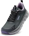 FitVille Women's Wide Toe Box Walking Shoes Breathable Sneakers Non-Slip Athletic Tennis Running Shoes for Swollen Feet Heel Pain Relief - FlowCore V6