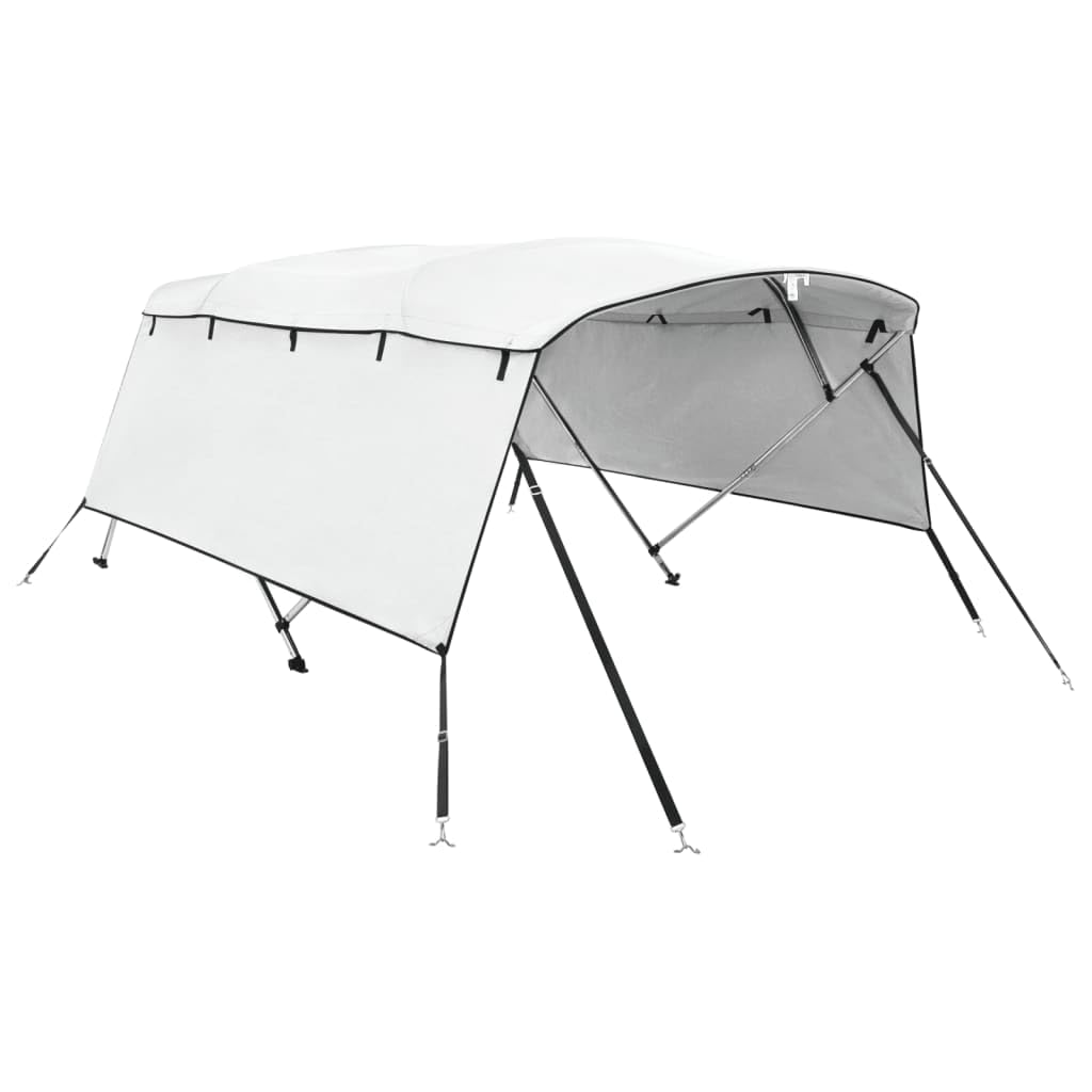 vidaXL Toit bimini à 4 arceaux parois latérales 243x(185-198)x137 cm