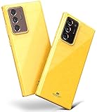Goospery Pearl Jelly for Samsung Galaxy Note 20 Ultra 6.9'(2020) Case, Vivid Color with Light Shimmer Jewel Effects Glitter Sparkles Shine Look Slim Thin TPU Rubber Back Cover (Yellow) NT20U-JEL-YEL