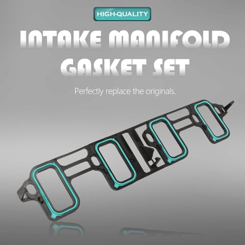 Image of 6.0L Intake Manifold Gasket Set, Compatible with 2007-2016 Silverado Express Sierra Escalade, 6.0 6.2L Engine, Replace# MS25702VR MS19598 MS97126