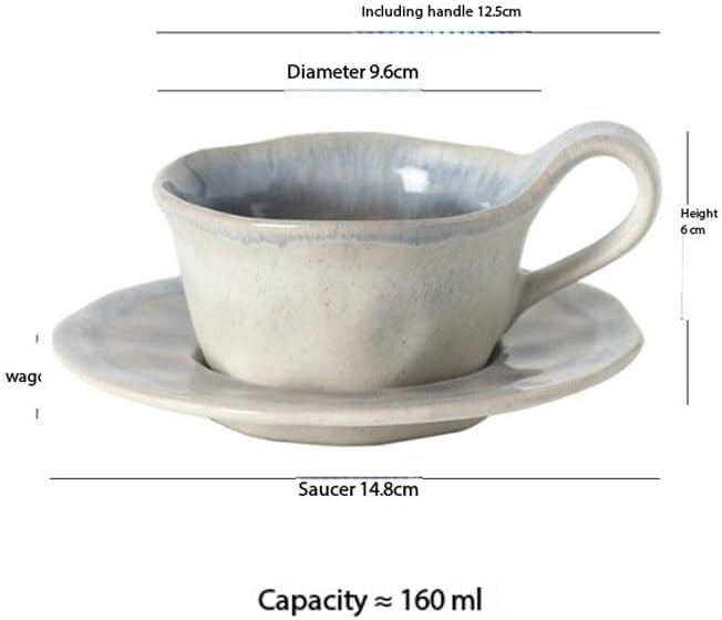 Handmade Coffee Cups Saucers Retro Ceramic Latte Cup Afternoon Tea Set