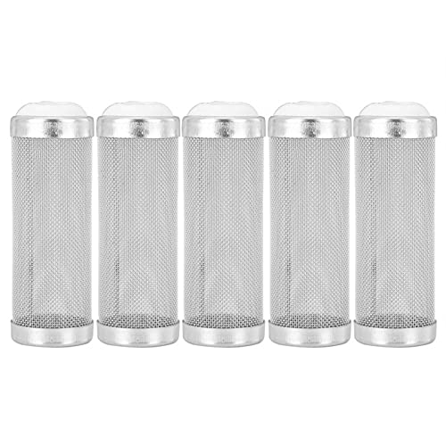 Image of Joyzan Aquarium Filter Inflow Inlet Mesh, Intake Shrimp Guard Protector | Stainless Steel Metal Fish Tank Prefilter Tube Strainer Cover Screen Net Protecting Basket Media Accessory 16mm 5Pcs