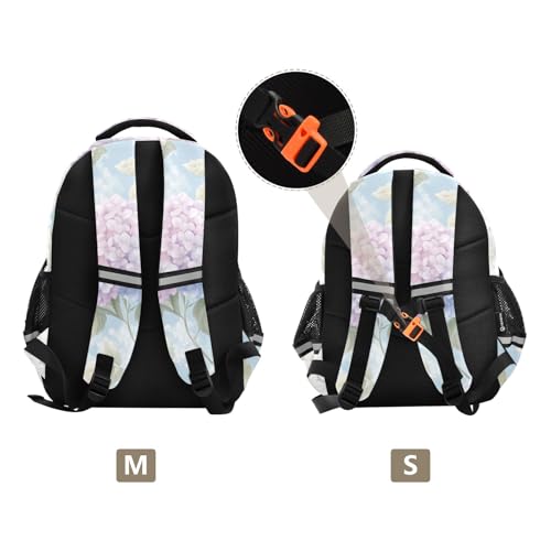School Backpack for Boys Teen Bookbag Book Bags Pastel Hydrangea Casual Daypack Travel High Middle School Student2