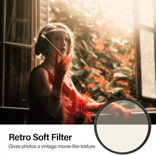 Image of WalkingWay 95mm Retro Soft Filter Vintage Pro-Mist Warm Diffusion Lens Filter Film Camera Effect for Portrait Architecture Landscapes