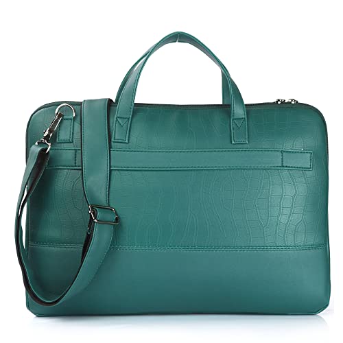 Image of Nautica Padded Laptop Sleeve Stylish Leatherette Bag | Waterproof Protective Cover with Handle & Detachable Sling Strap | Compact and Comfortable for Travelling | Suitable up to 15.6 Inch Laptop