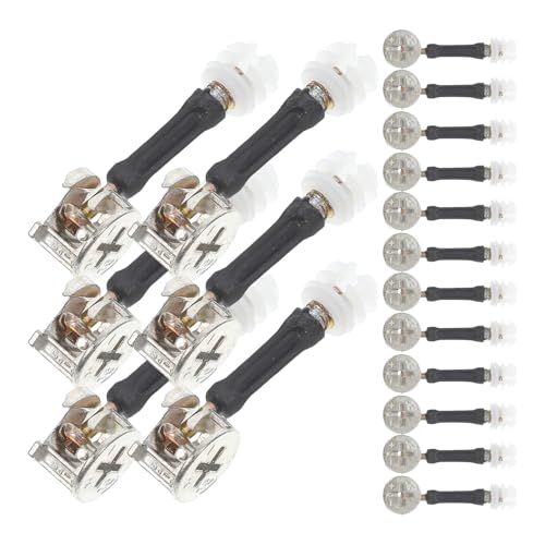 Alipis 30 Juegos Kit Herrajes para Muebles con Tornillos de Conexión Fijación con Tuercas Excéntricas y Pasadores Integrados para Armarios Cajoneras y Mesas Soporte Robusto y Montaje