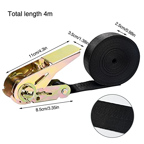 Correa de amarre ajustable con tensor resistente de 4m para fijar ruedas de bicicleta 2