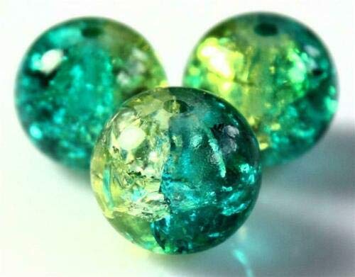 HoitoDeals 4mm Round Shape Glass Crackle Beads For Jewellery, Craft Making, Bracelets etc. (200Pcs)