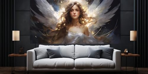Mosaïque Cristal Art Ange adolescent 160x80cm point de croix 5D