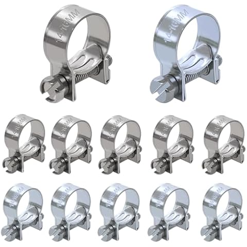 Tnisesm 12Pcs Stainless Steel Hose Clamps Cover