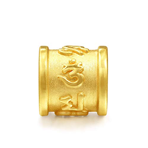 CHOW SANG SANG 999 24K Solid Gold Buddhist Mantra Om Mani Padme Hum Blessing Charm Bracelet for Women 86695C4