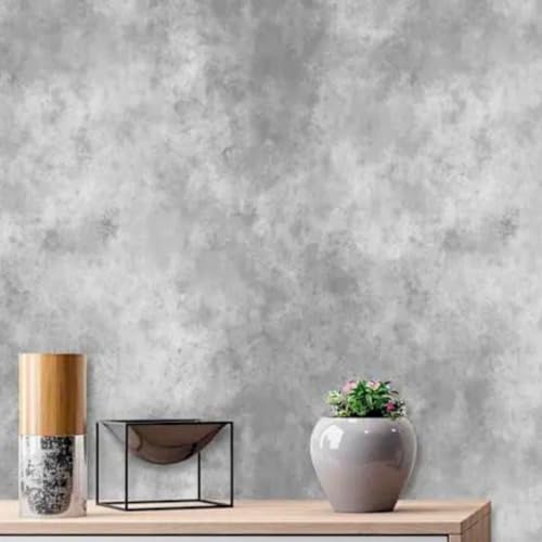 Papel De Parede Cimento Queimado Adesivo 10m X 45cm Lavável