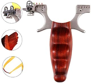 Huntingdoor Slingshots for Hunting Metal Slingshot Professional Steel and Wood Slingshot with Removable