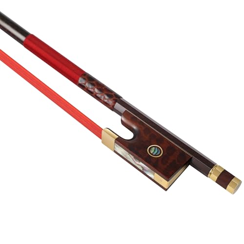 Premium Carbon Fiber Violin Bow 4/4 - Lightweight, Durable, & Stylish with Snakewood Frog & Dyed...