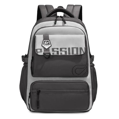 Waterproof backpack large capacity lightweight backpack men and women leisure camping travel bag(Grey)