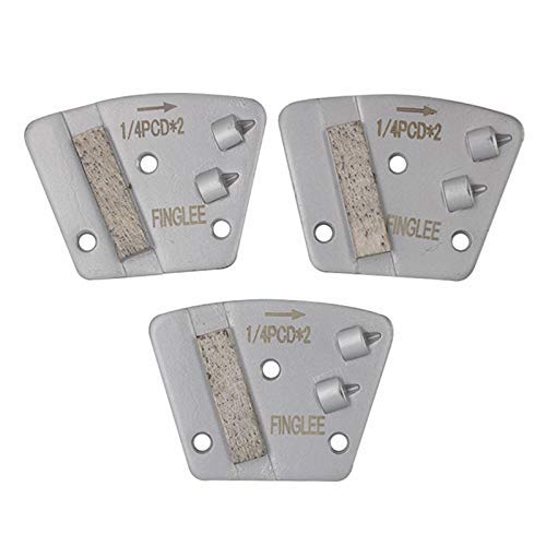 3PCS Trapezoid Epoxy Diamond Metal Polishing Pads Coating Disc Shoe 2 * 1/4 PCD Removal Scraper