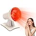 WDKXCN Rotlichtlampe, 150W Infrarotlampe, Rotlichtlampe Wärmelampe mit 4 Wärmestufen und 3 Zeitoptionen, Einstellbarer Winkel Rotlichtlampes Therapie, Infrarot Wärmelampe für Zuhause