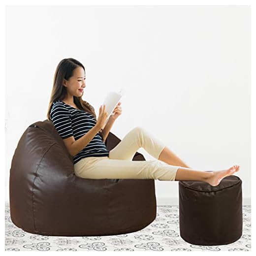 Aart Store Classic XXXL Filled Bean Bag with Beans - Brown