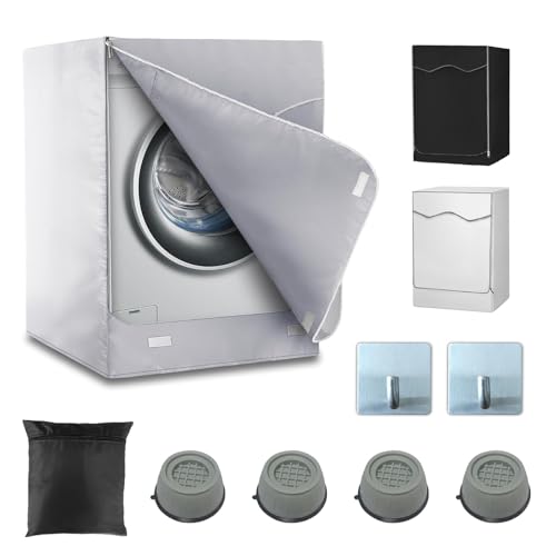 Consejos para Comprar lg lavadora para comprar hoy. 46 GALASALA Funda para Lavadora, Funda de Lavadora y Secadora Resistente A Los Rayos UV, Polvo y Agua, Cubre Lavadora Carga Superior Ajustable con Almohadillas Antivibración de 4 Pcs...