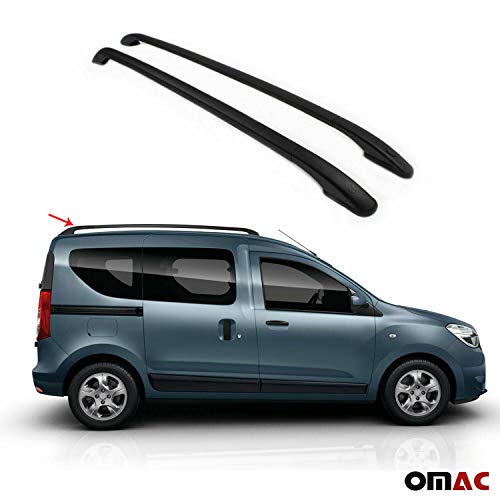 OMAC GmbH - Barras portaequipajes de aluminio para Dokker 2012-2020, color negro