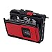 Jensen Retro Portable AM/FM Radio Personal Cassette Player Compact Lightweight Design Stereo AM/FM Radio Cassette Player/Recorder & Built in Speaker (Red)