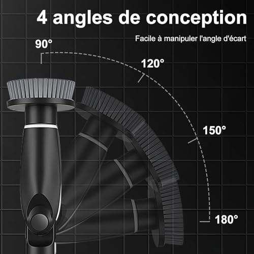 Likai Electric Spin Scrubber, Shower Scrubbing Brush with Long Handle & 8 Replaceable Brush Heads - Powerful Cleaner for Bathroom, Tub, Tile, Grout, Floor, Kitchen, Car, Black - Image 4