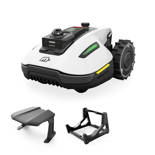 MAMMOTION YUKA Mini 2 800 LiDAR Tondeuse Robot avec Support de Lavage et Mini Garage, Jusqu’à 800 m², Navigation 360° LiDAR +...