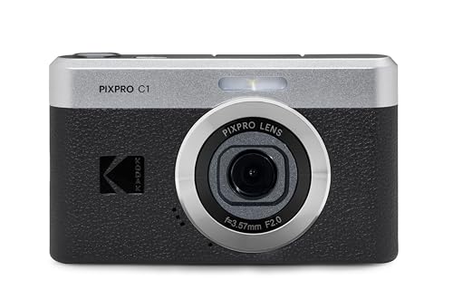 Image of KODAK Pixpro C1 - Ultra-Compact Digital Camera | 13MP BSI CMOS, 4X Zoom, 2.8 inch LCD Screen, LED Flash, Built-in Battery - Black
