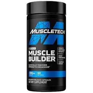 MuscleTech Muscle Building Supplements for Men & Women – Nitric Oxide Booster and Muscle Gainer With 400mg Peak ATP for Enhanced Strength, 60 Pills