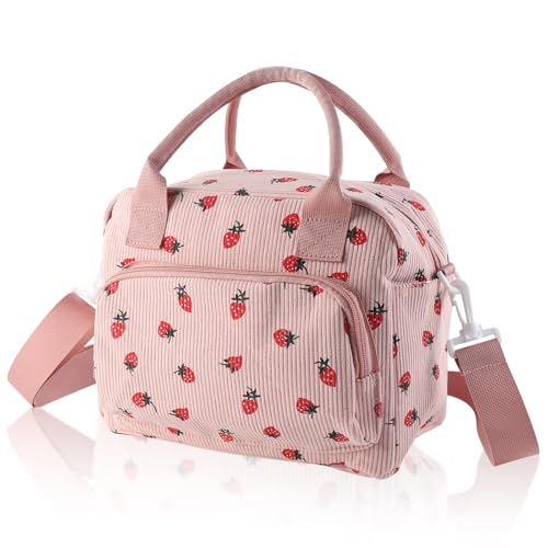 FYting Sac Isotherme Repas,15L Sac Glaciere Isotherme Repas,Sac Rangement Repas Enfant Velours, avec 4 Poches Extérieures, bandoulière réglable, pour...