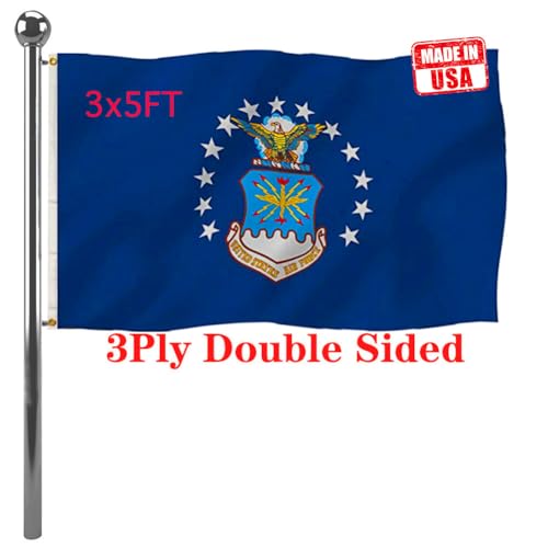 Jayus Blue US Air Force Military Flags 3x5 Outdoor Double Sided Heavy Duty United States Air Force Flag Banner with 2 Grommets