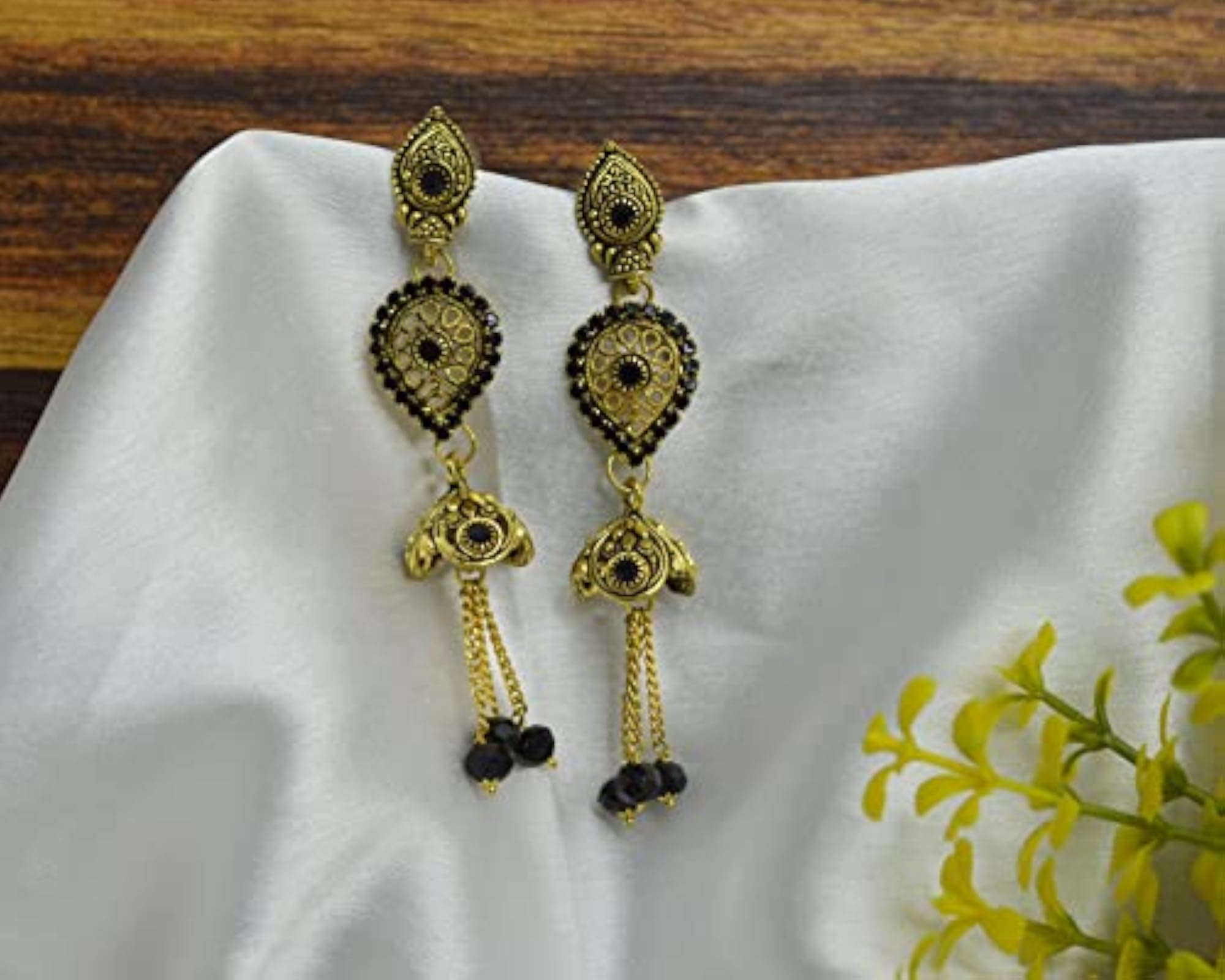 Traditional Plated Jhumka Earrings, Festive Elegance